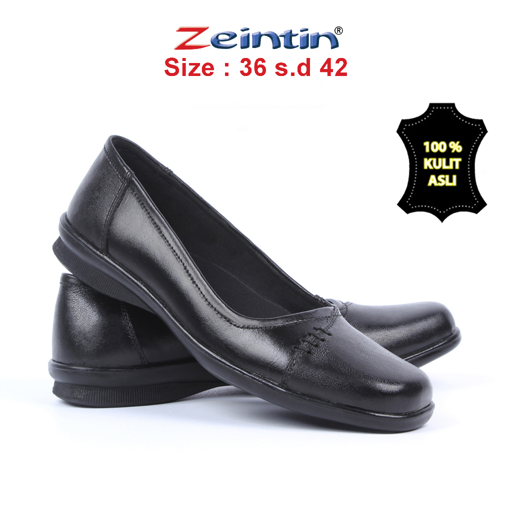 Zeintin - Sepatu Wanita Pantofel Loafers Kulit Asli Formal Fashion Sepatu Kerja Kuliah Sekolah Wanita Nyaman BJ