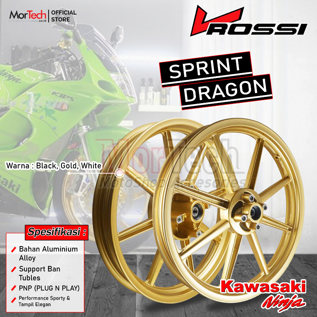 Velg Pelek Racing VRossi Sprint Dragon Sanca Derik Kawasaki Ninja RR NinjaR / SS 150 / Ninja 150RR P