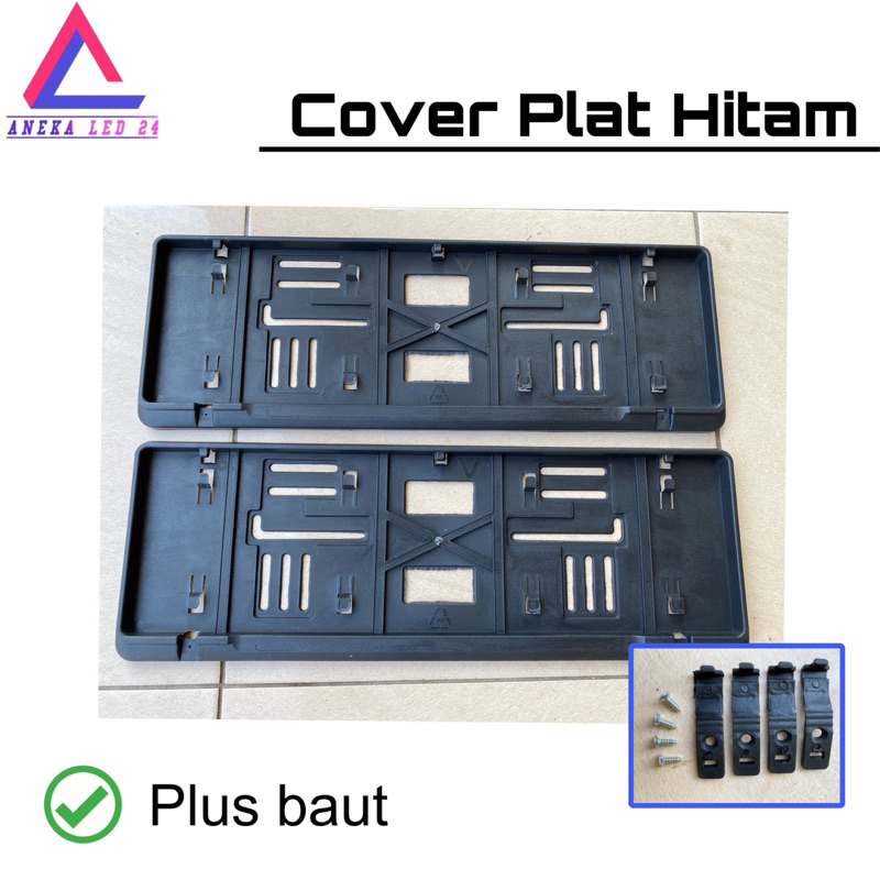 Dudukan / Tatakan Plat Nomor Mobil JDM Carbon Warna Merah Silver Biru