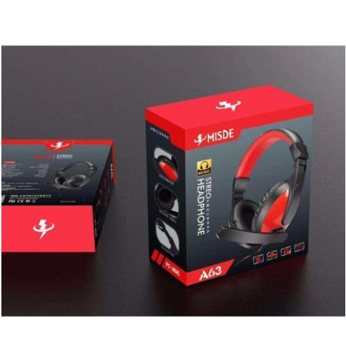 ITSTORE Headphone Misde A63 Gaming Headset Gaming Heaphon Streo