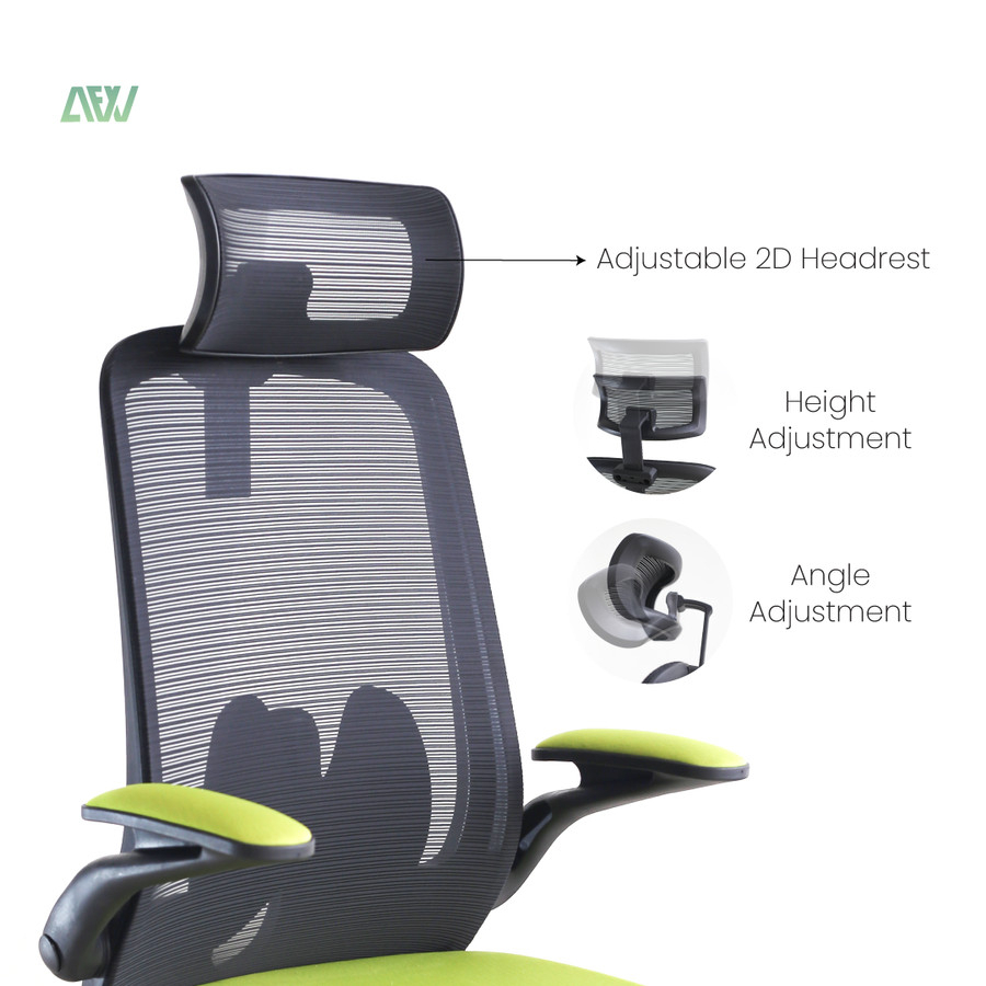 OSLO Kursi Kerja Kantoran Kursi Kerja Komputer Adjustable 2D Headrest