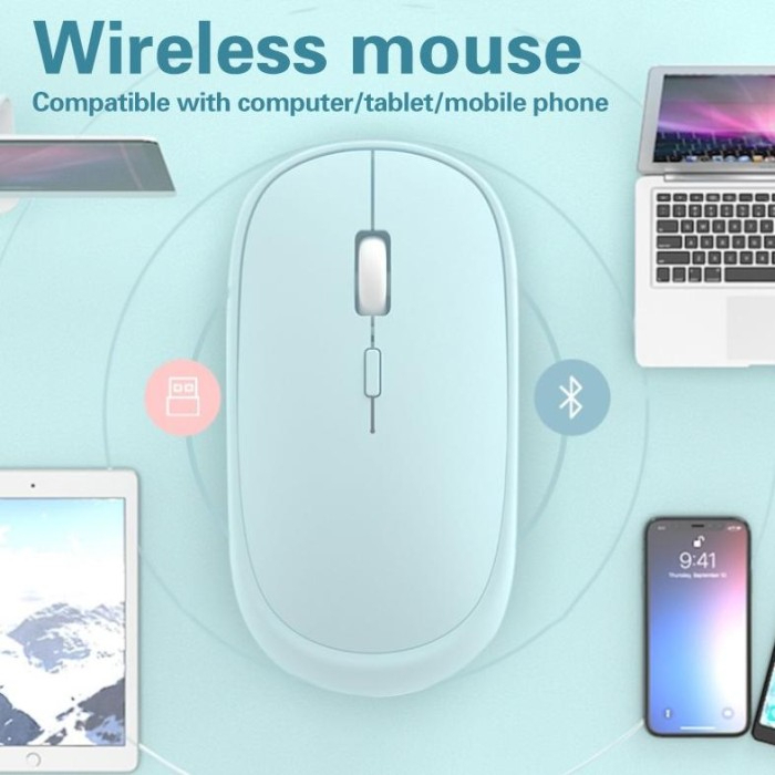 Mouse Wireless Slim Tipis Dan Minimalism Warna Macaron