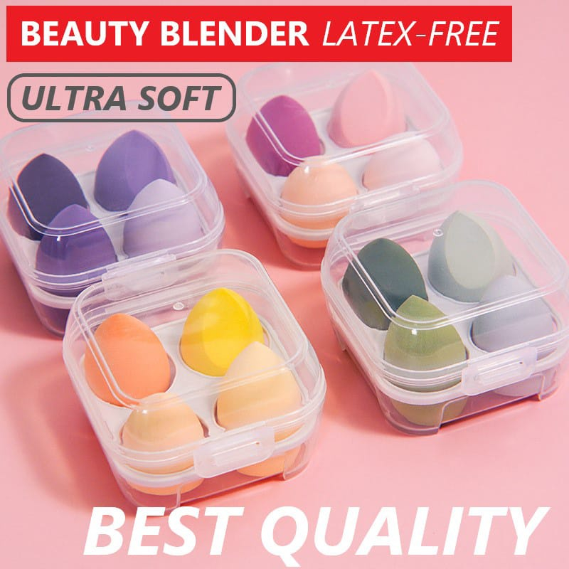 (CLASHOP)MAKE UP SPONGE BEAUTY BLENDER BOX ISI 4 PCS BEST QUALITY