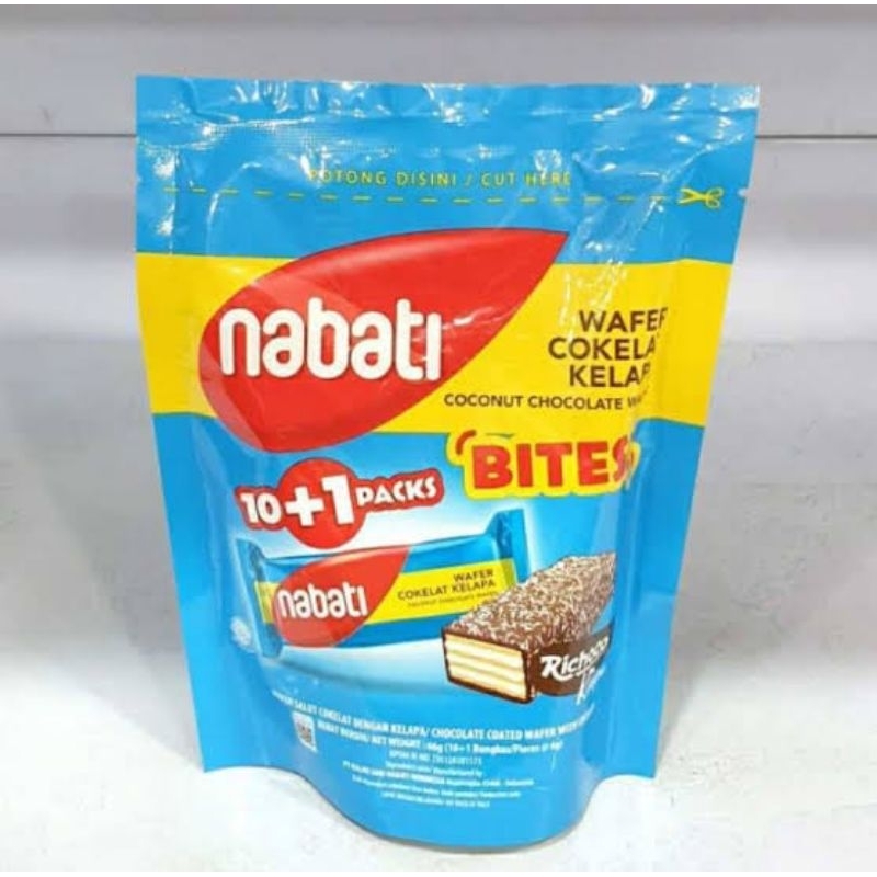 

Nabati Bites Wafer Coklat Kelapa Pouch 66 gr (11x6 pack)