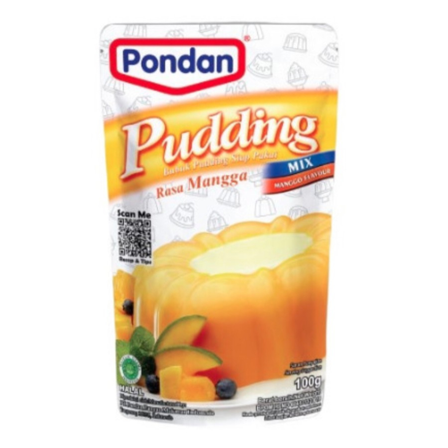 Pondan Pudding Mix Rasa Mangga Pouch 100gr Puding Mango