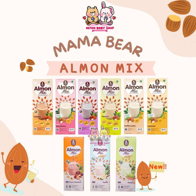 Mama bear Almon Mix Susu Pelancar Asi &amp; Almon Mix less sugar Mamabear Asi booster Susu Almond mix Mamabear