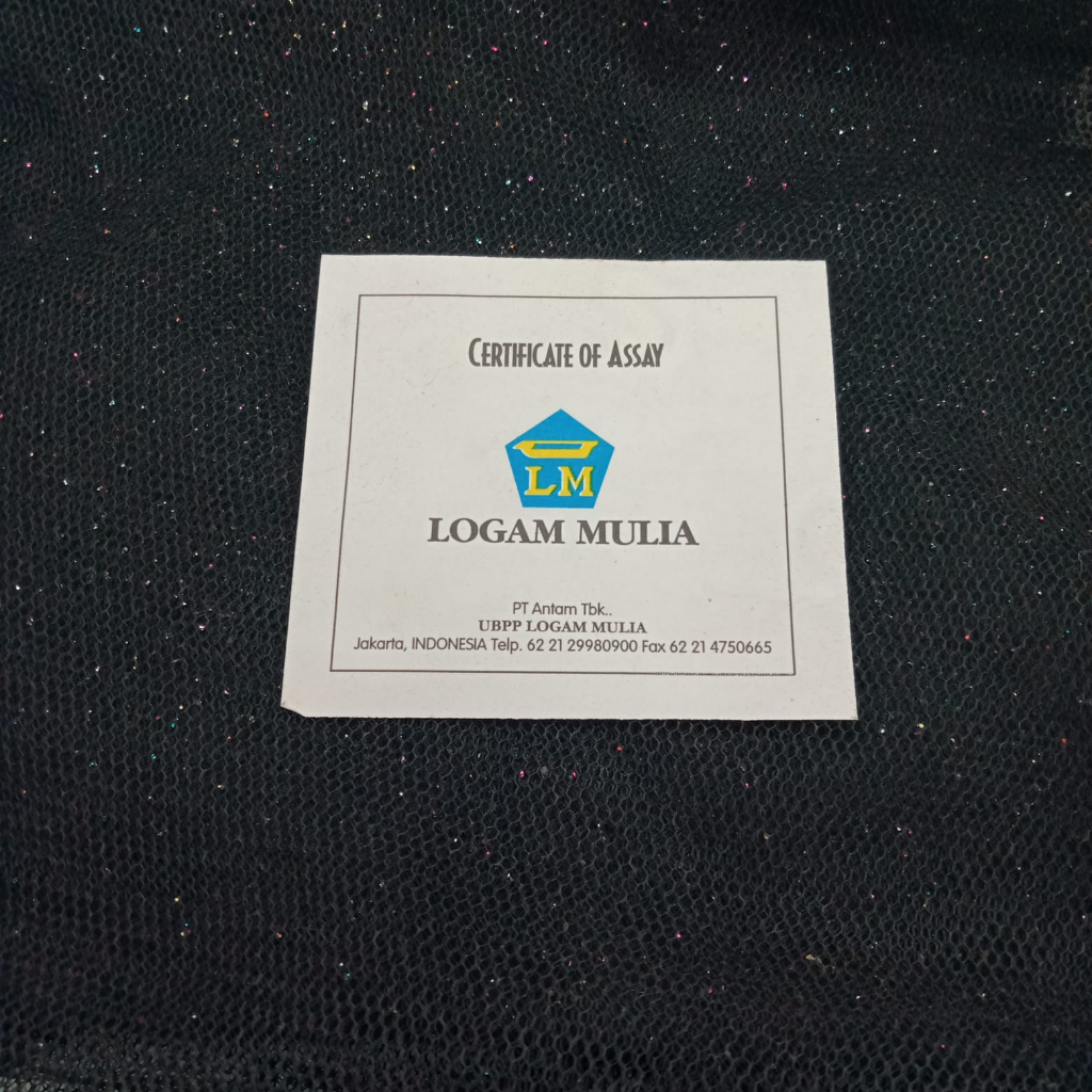 Logam Mulia Bersertifikat Antam Kadar 24 K Berat 5 Gram