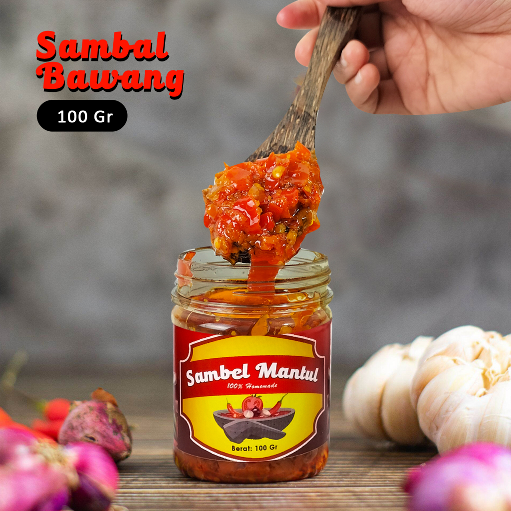 Sambal bawang sambal mantul homemade 100gr non msg