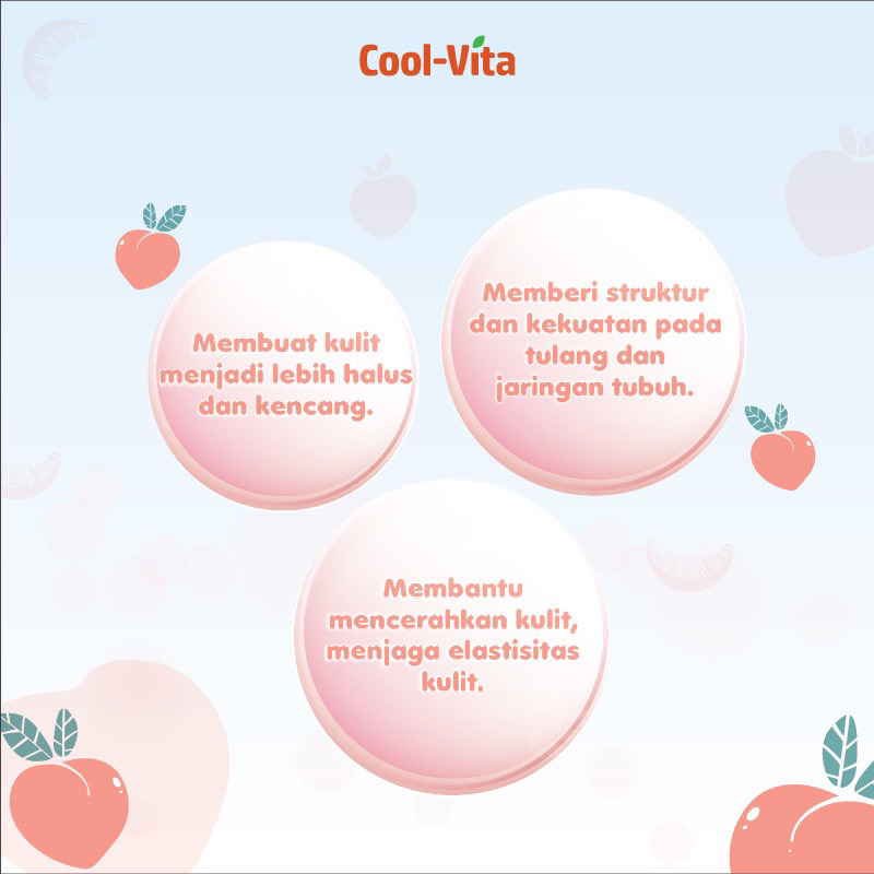 READY STOCK COOL-VITA Coolvita Beauty Collagen Healthy Skin Rasa Peach Kolagen Drink Kulit Glowing