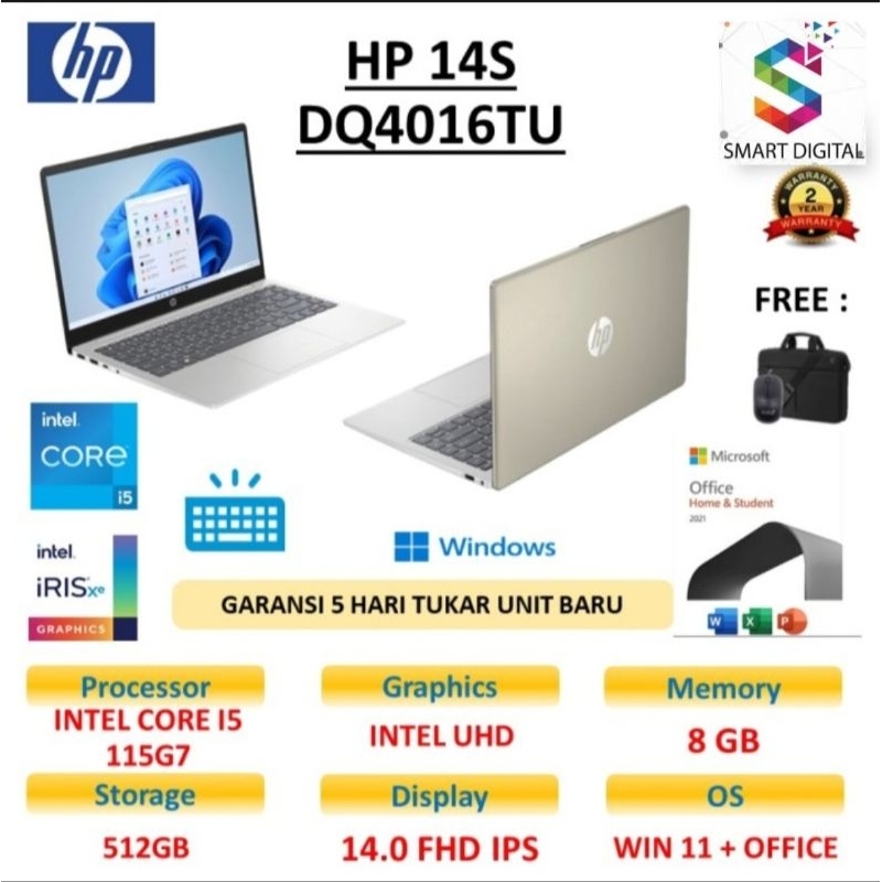 laptop HP 14s core i5 gen11