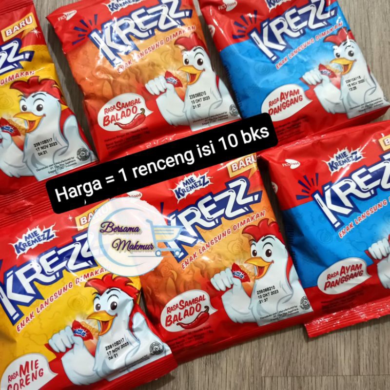 

Mie KREMEZZ mix & shake / KREZZ snack mie kremes kremez