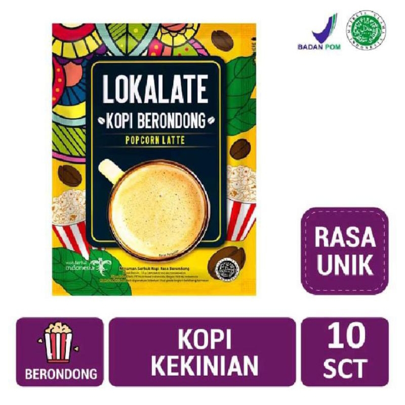

Lokalate Kopi Brondong,Tape Ketan, Alpukat 10 sachet