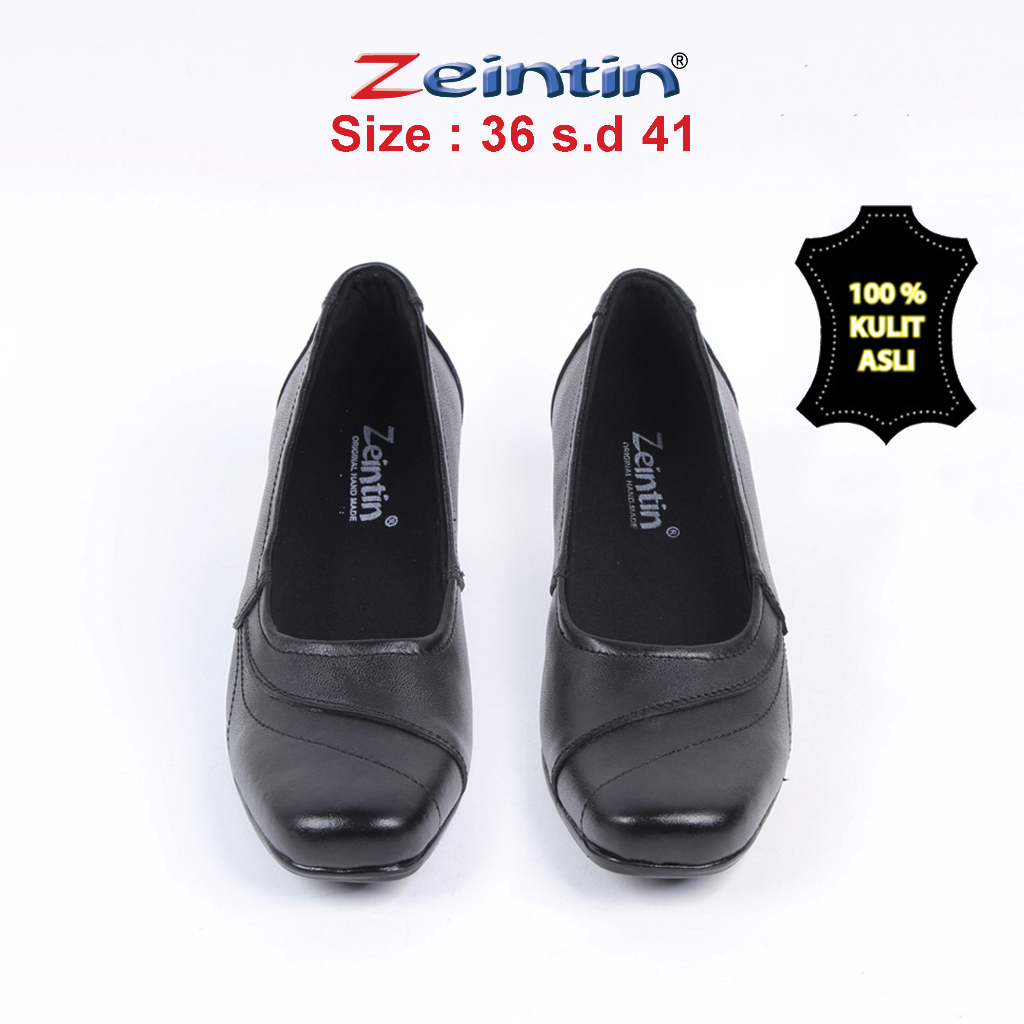 Zeintin - Sepatu Kantor Sepatu Pantofel Wanita Zeintin Hitam Big Size Sepatu Wanita Kulit BJ