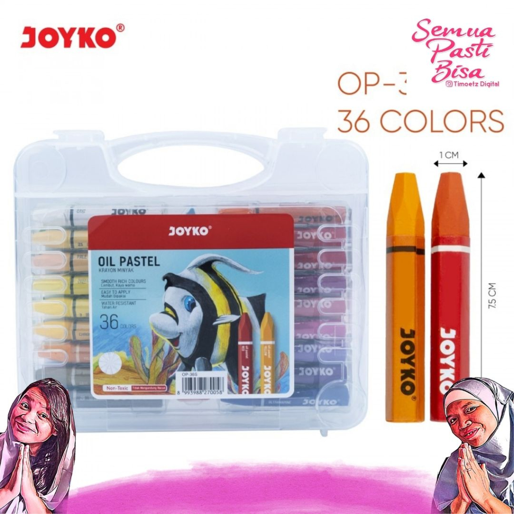 

Crayon Titi Oil 36 / Krayon / Menggambar / Mewarnai / Melukis / Alat Sekolah / Anak-anak