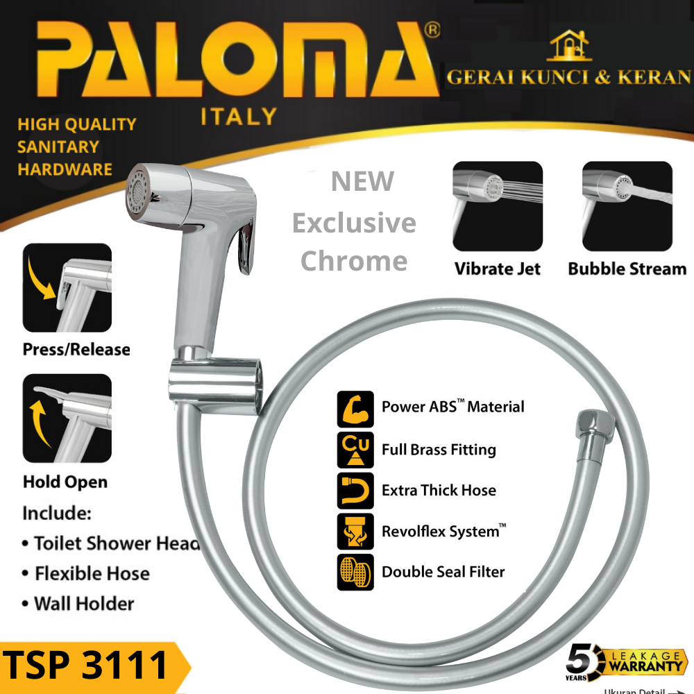 PALOMA TSP 3111 TOILET SHOWER JET WASHER CHROME SHOWER CEBOK SEMPROTAN