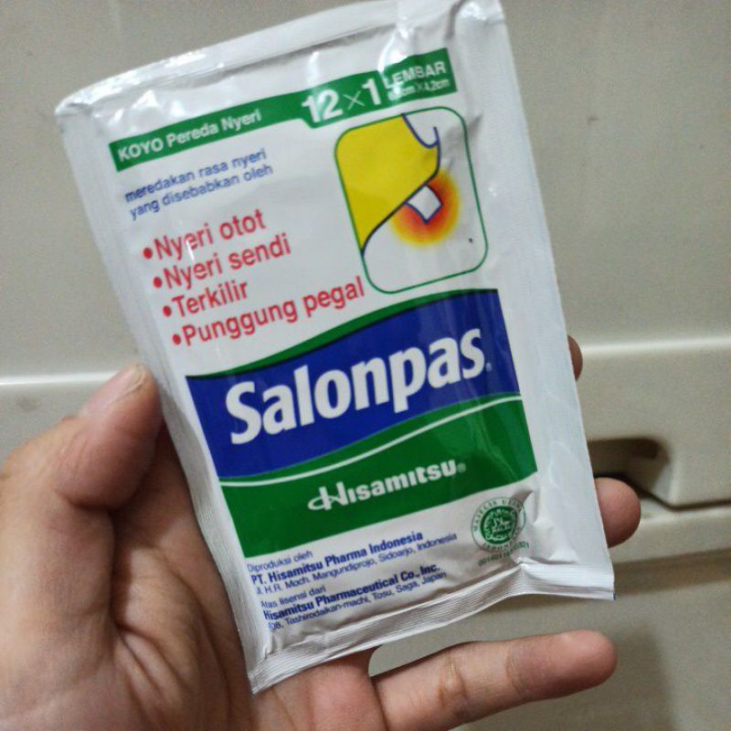 Salonpas KOYO sachet 12 lembar hisamitsu pegal nyeri otot sendi terkilir 6.5 x 4.2cm