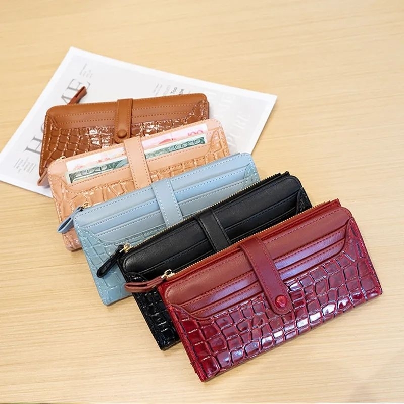 3071 𝙉𝙞𝙘𝙤𝙡𝙚 𝙒𝙖𝙡𝙡𝙚𝙩 Dompet Panjang Wanita Motif Croco IMPORT