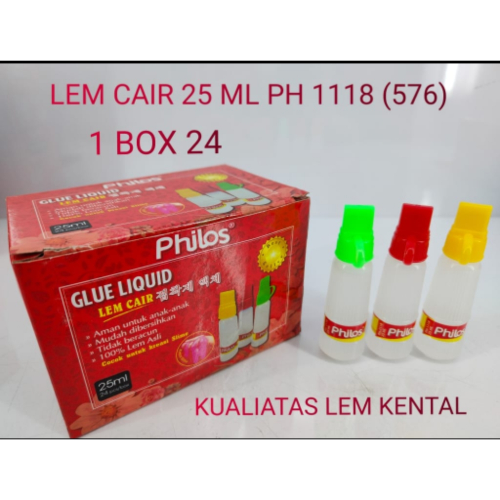 

Lem Kertas Cair Bening murah Philos 25 ml (ukuran kecil) liquid glue