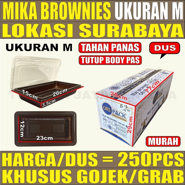 Mika Brownies M Medium Tray Box Sushi Uk Sedang Dus Semua Jasa Kirim Surabaya