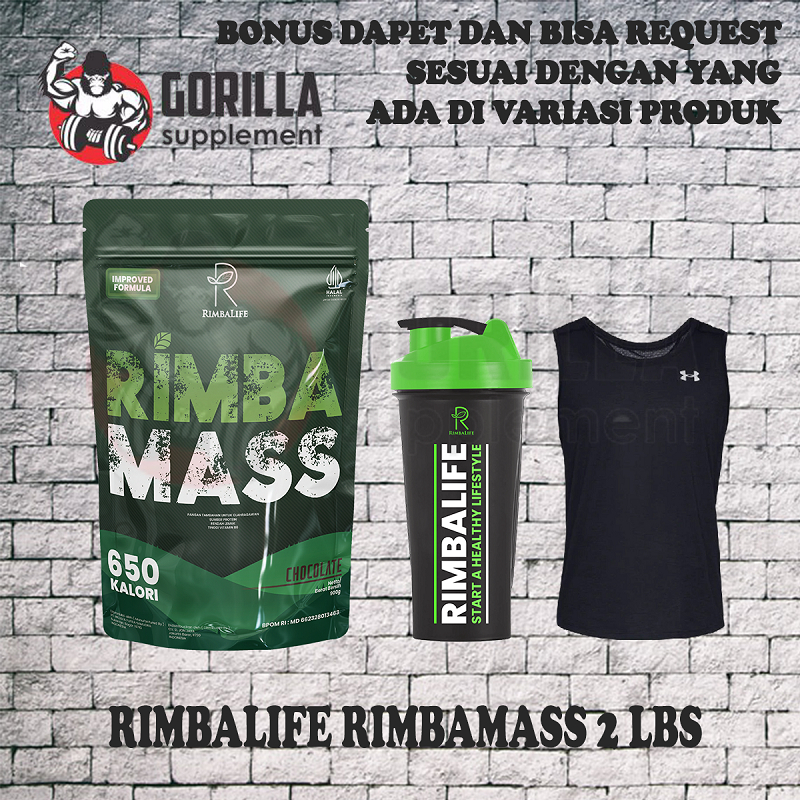 Rimbalife Rimba Mass 2lbs Rimbamass 2lb 900 Gram Gainer Bulking Susu penambah berat badan