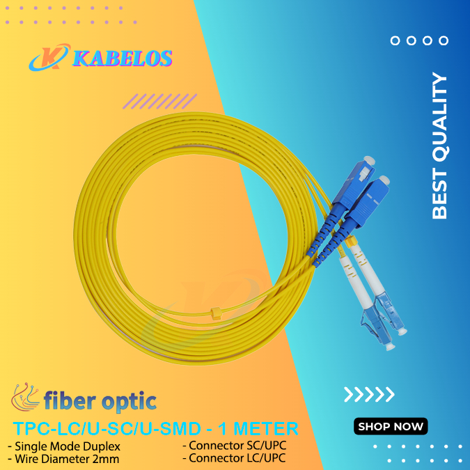Patch Cord FO SC-LC 1M | Fiber Optic SC/UPC-LC/UPC Single Mode Duplex