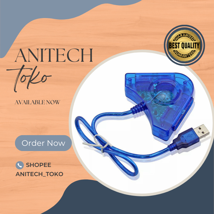 [ANITECH_TOKO] Converter USB 2 Slot Stik Stick PS2 ke PS3/CONVERTER KONVERTER USB DOUBLE STICK PS2 KE PC/LAPTOP