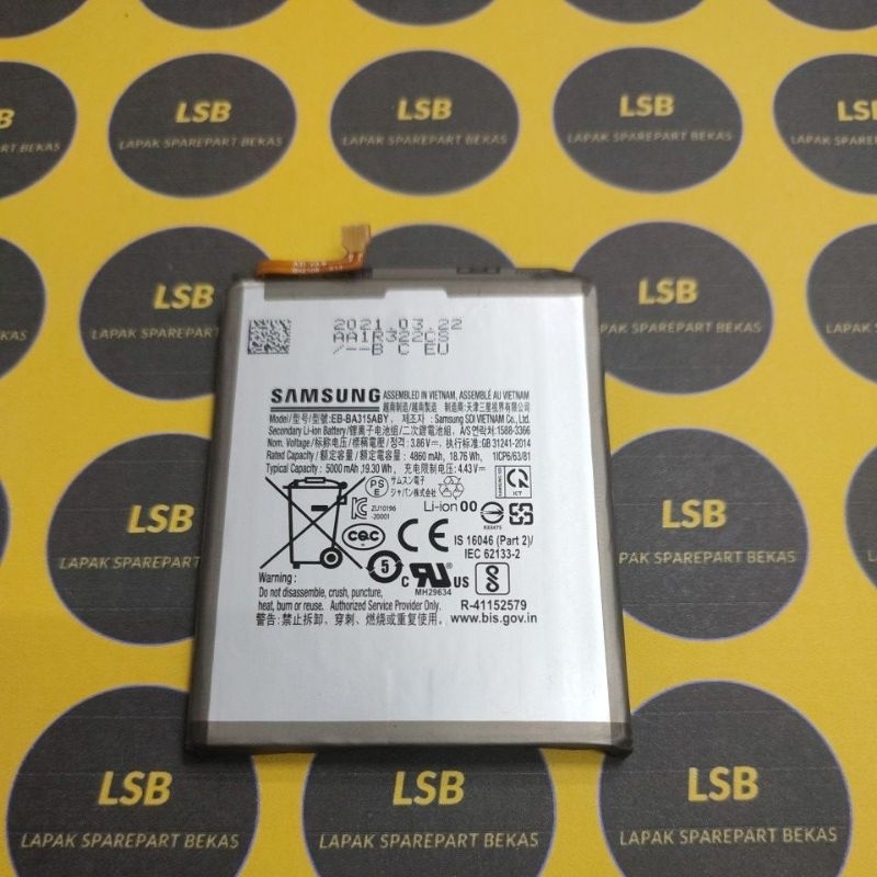 BATTERY SAMSUNG A32 A325F ORIGINAL BEKAS