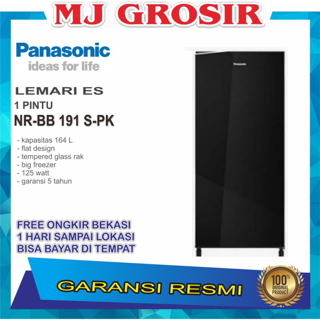 KULKAS PANASONIC NRAF 191SPK LEMARI ES 1 PINTU NRAF191SS