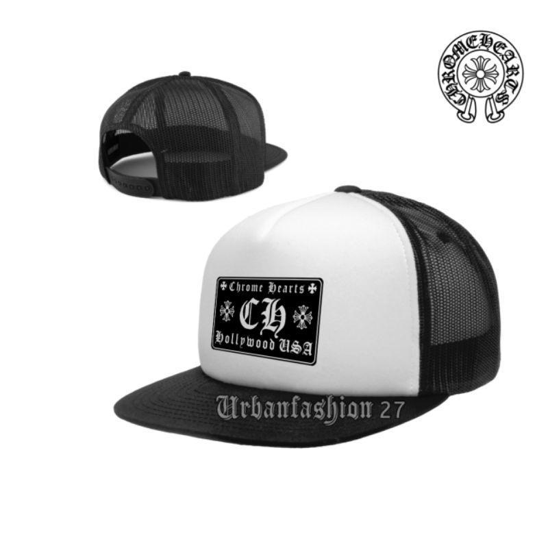 Topi jaring premium/Topi snapback trucker jala distro pria wanita/CHROME HEARTS