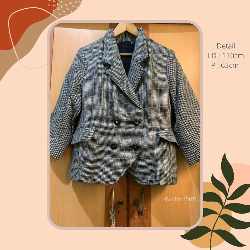 Preloved Blazer Houndstooth