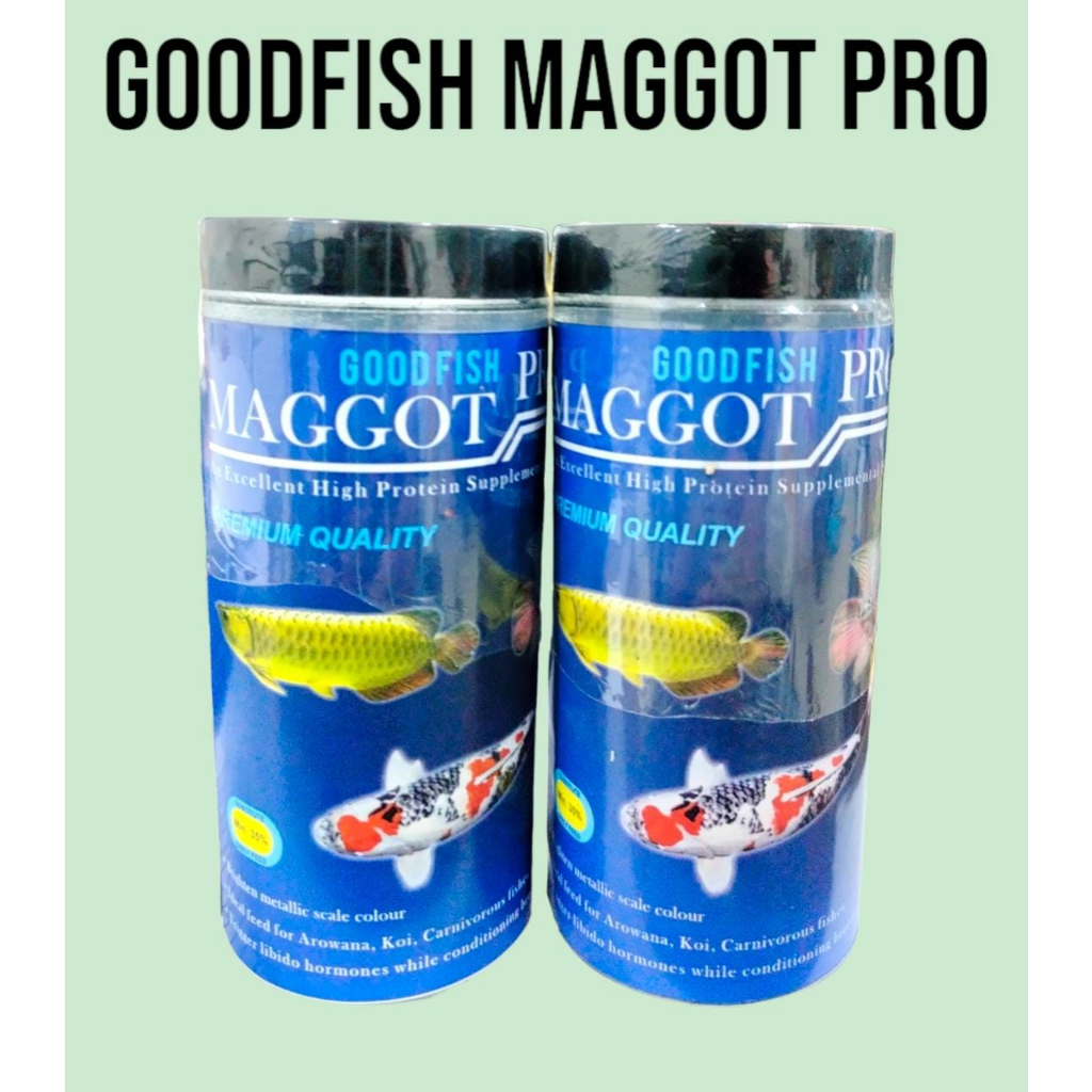 GOODFISH MAGGOT PRO 40 gram PAKAN IKAN PREDATOR chana ikan lohan ikan arwana