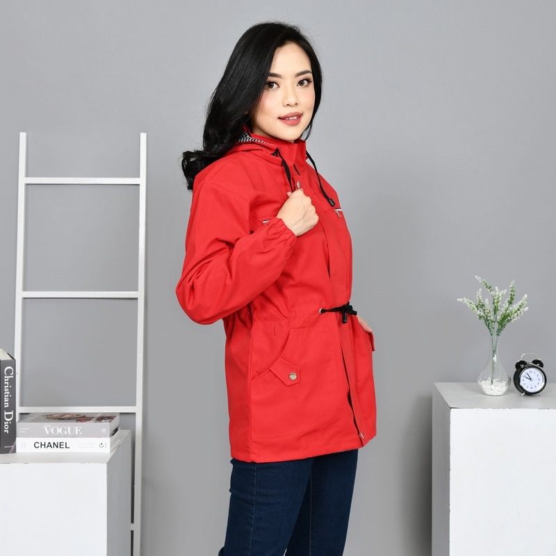 Jaket Wanita Jumbo Korean Style Panjang Musim Dingin Polos Baby Canvas