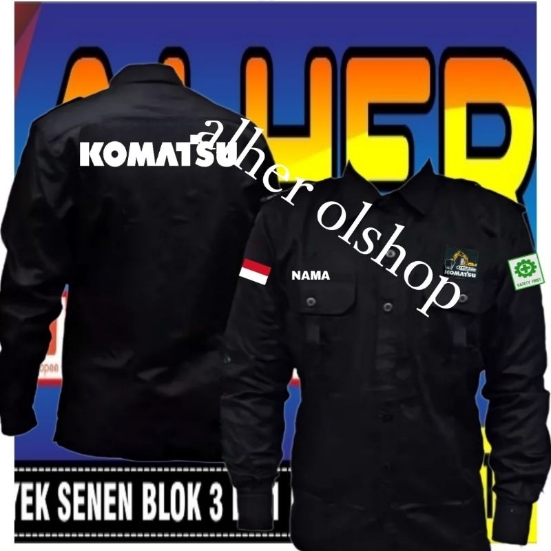 big size Kemeja Komatsu baju Komatsu seragam Komatsu baju kerja Komatsu Pdl Komatsu baju lapangan Ko