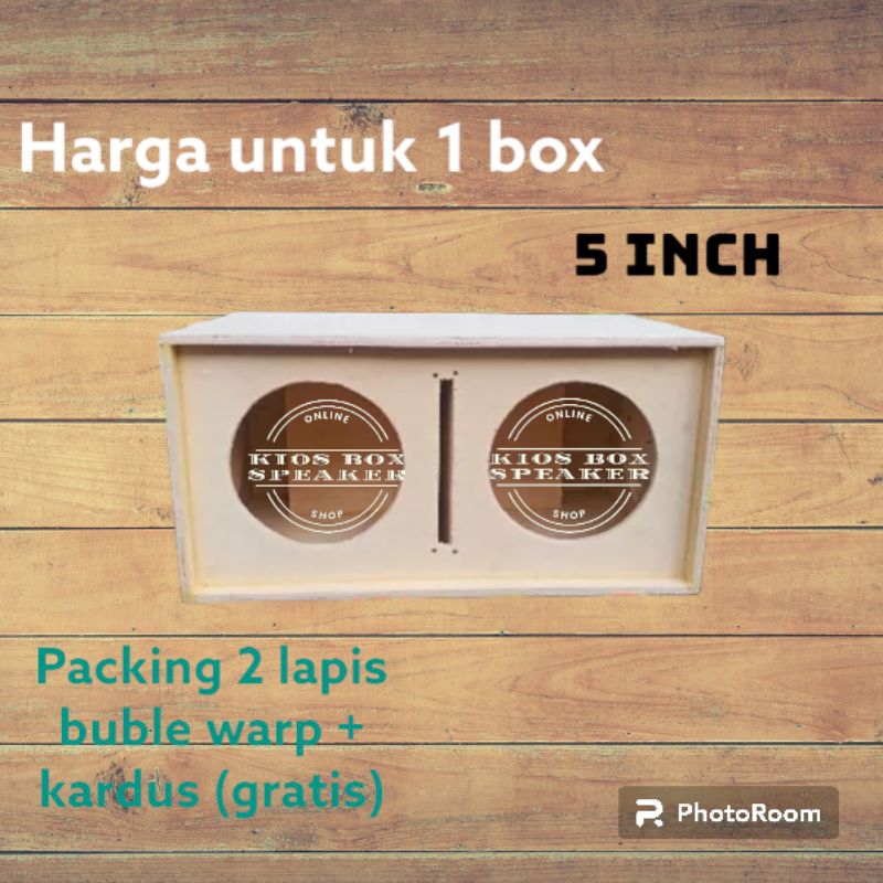 BOX SPEAKER DOUBLE 5 INCH TEBAL TRIPLEK 9 mm