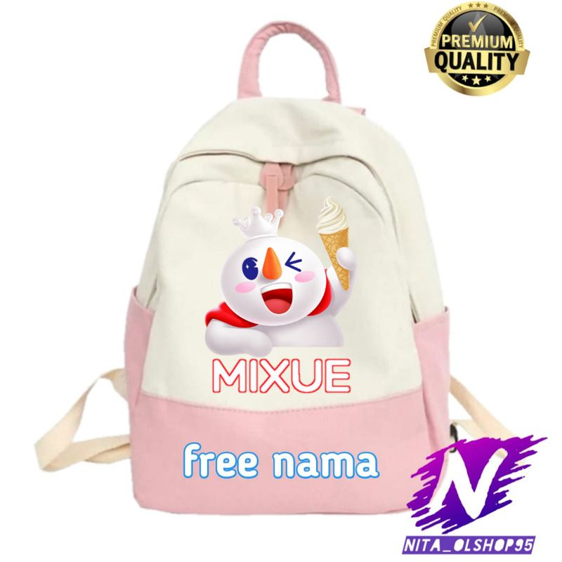 tas ransel anak eskrim mixue tas gendong anak mixue