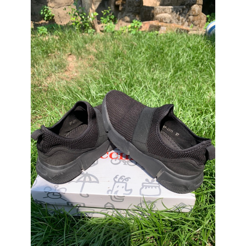 SEPATU ANAK PL ORI BUCCHERI FULL BLACK SIZE 37