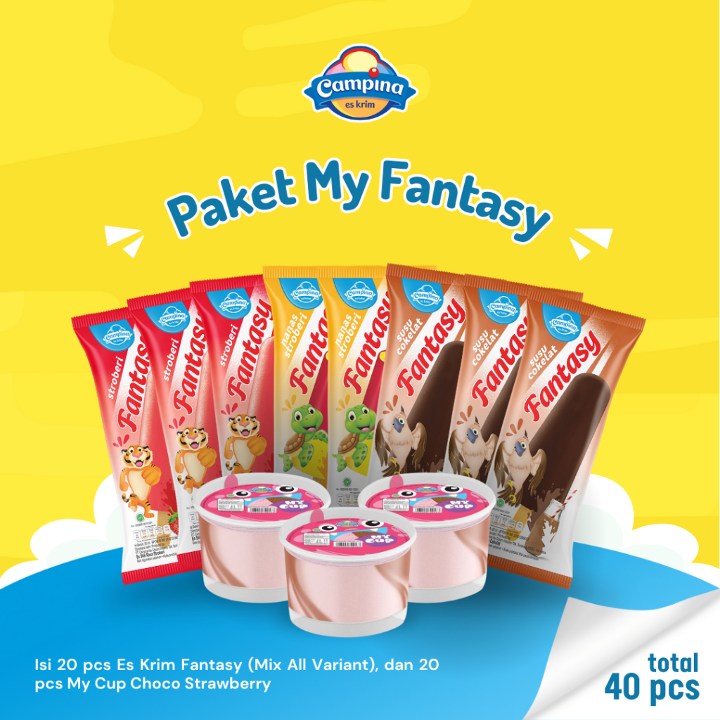 PAKET ICE CREAM CAMPINA PARTY 1 - ES KRIM