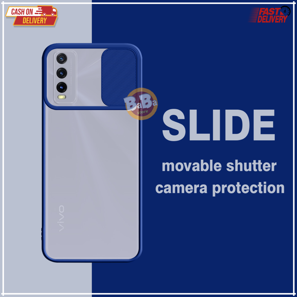 Case Slide Protect Camera Vivo Y11S/Y12A/Y12S/Y20/Y20A/Y20I/Y20S Softcase Pelindung Camera