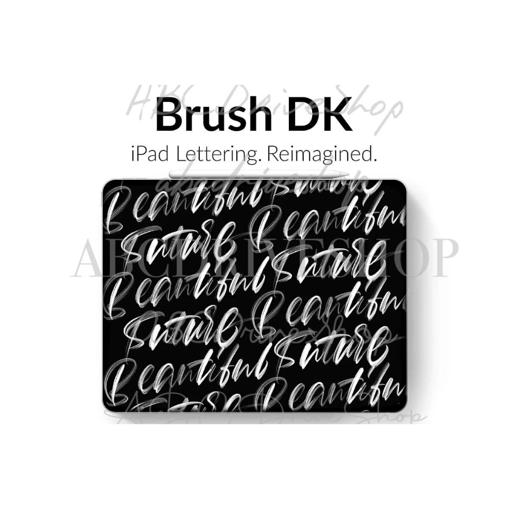 Procreate Brush - DK Lettering Brushes &amp; Worksheets