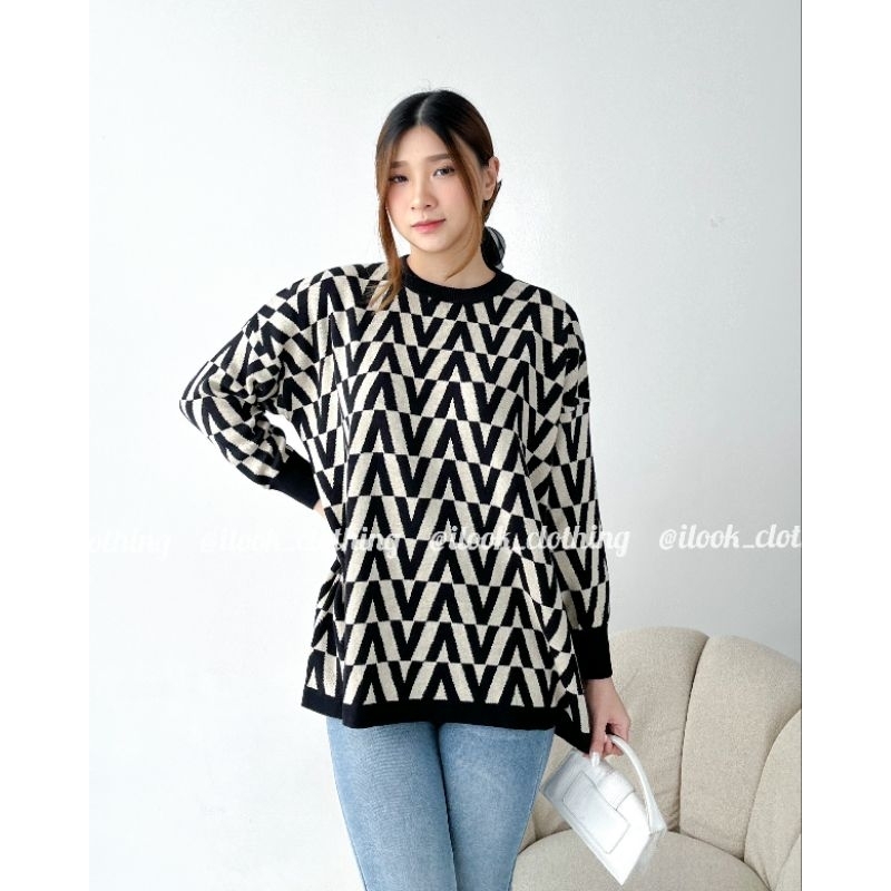 NEVA OVERSIZE TOP - ATASAN RAJUT WANITA