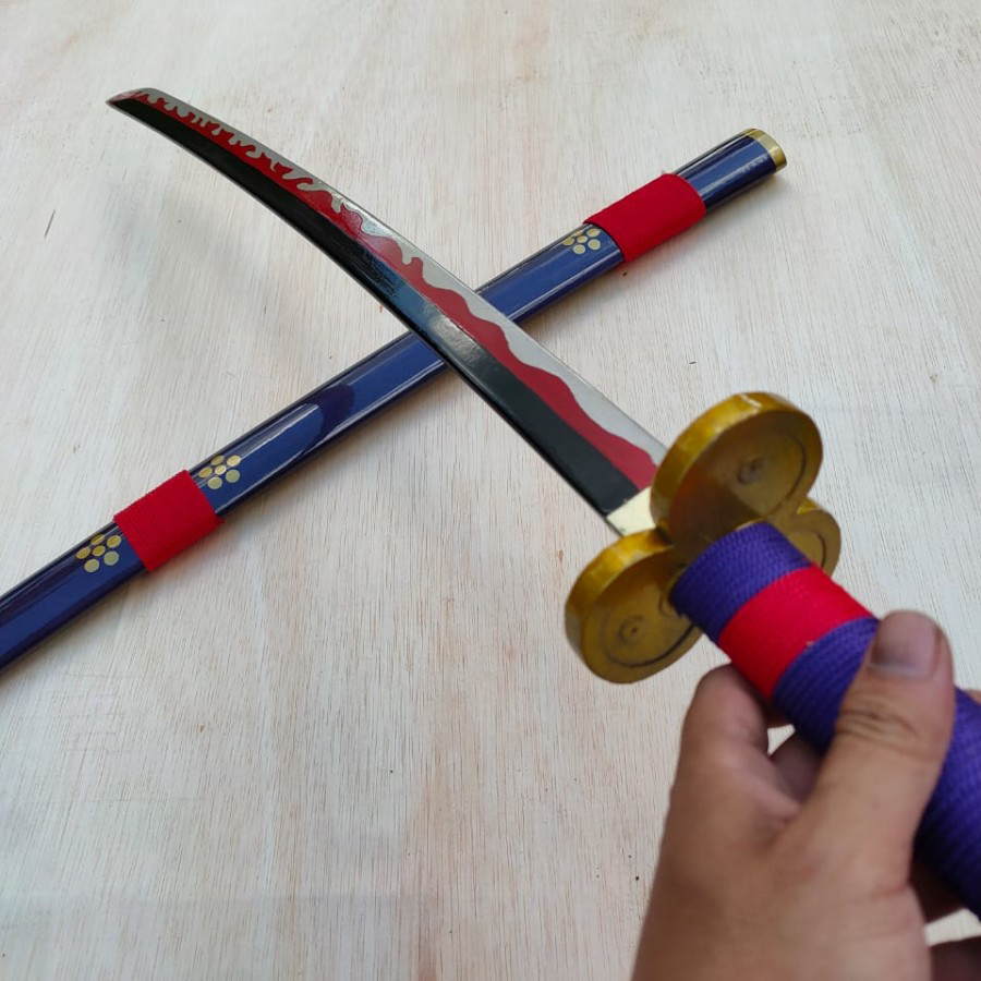 pedang kayu enma zoro cosplay anime