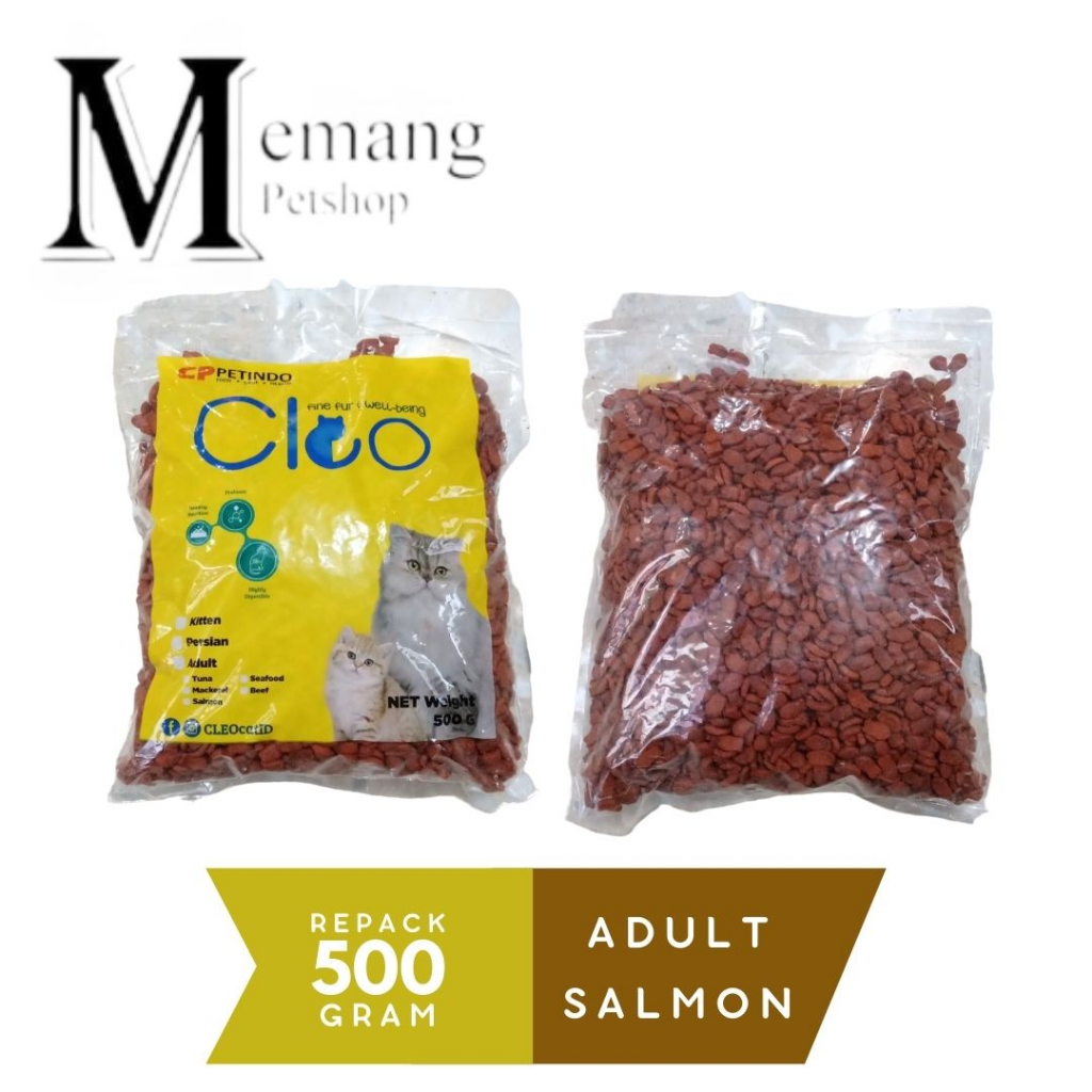 Cleo Salmon 500gram Adult - Makanan Kucing Dewasa Cleo