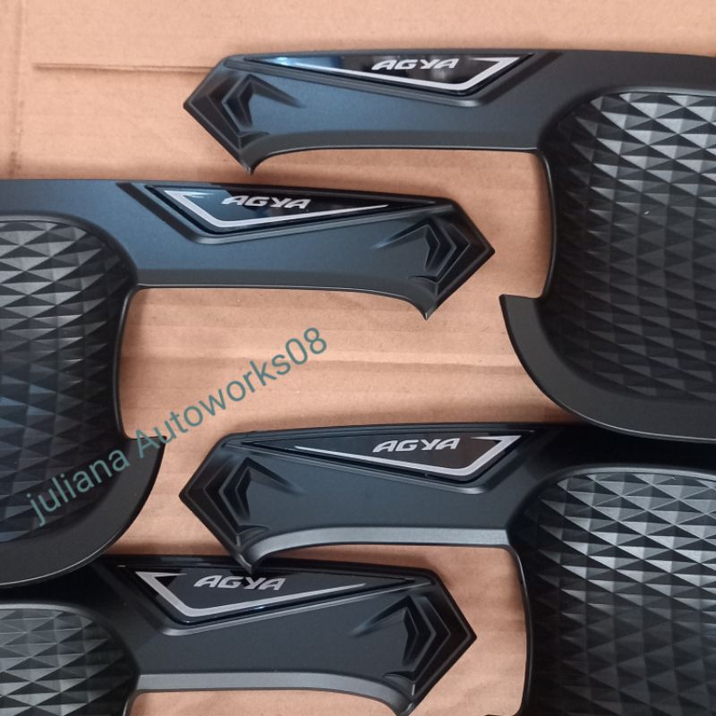 Paket Lengkap Outer Handle Tank Cover Toyota New Agya 2023 2024 Hitam Doff