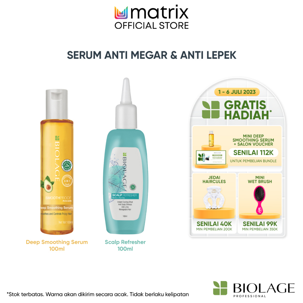 Biolage Duo Serum - Serum Perawatan Rambut Megar &amp; Rambut Lepek