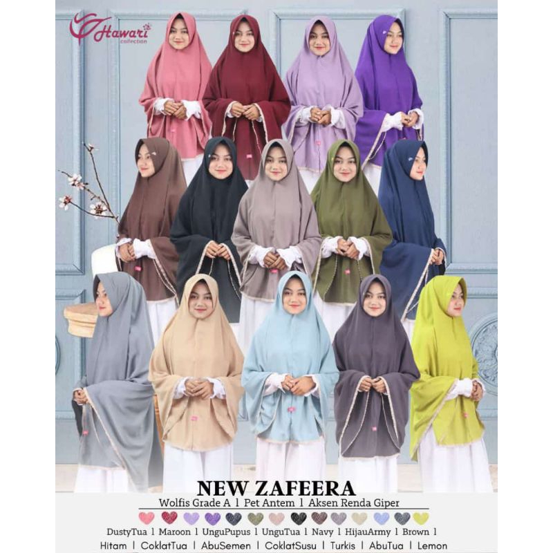 KHIMAR NEW ZAFEERA SIZE XL-XXL ORI HAWARI COLECTION