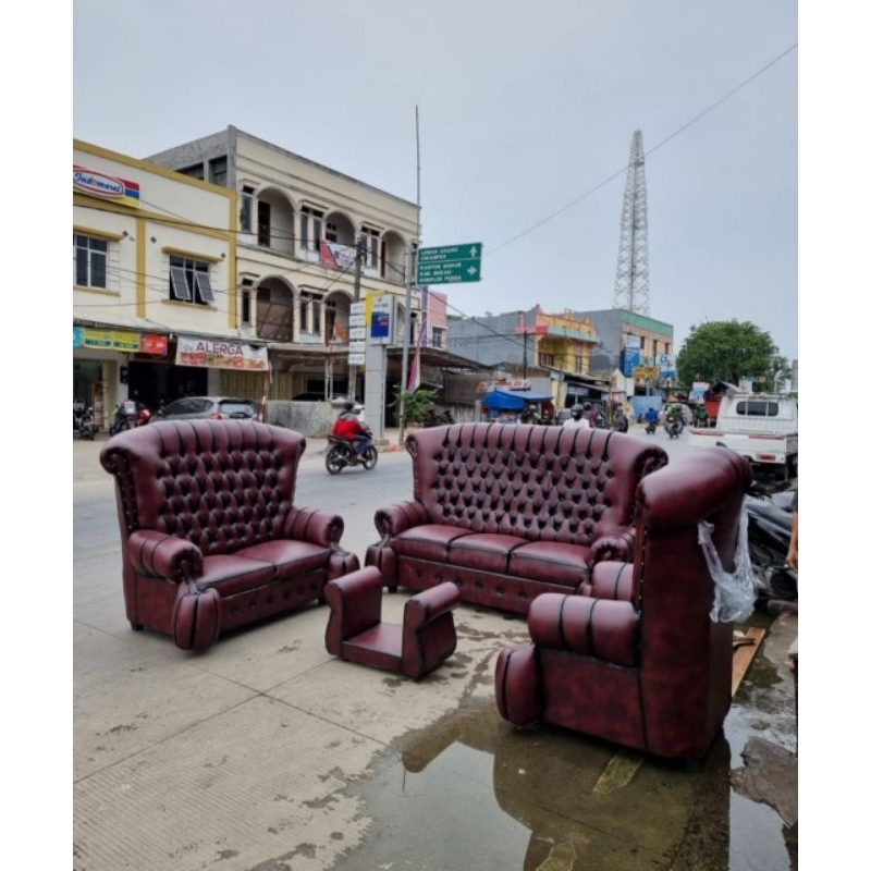 [FREEONGKIR] Sofa Jaguar Sultan Sandaran Tinggi 321 + meja