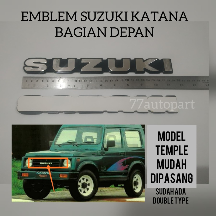 Emblem logo suzuki katana depan