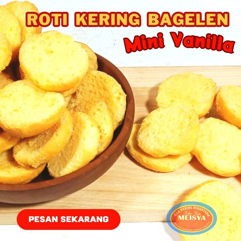 

Bagelen Bandung Mini Vanilla / Roombutter Roti Kering Bagelan