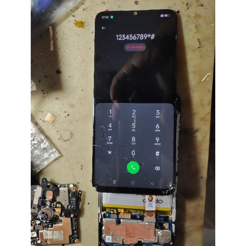 LCD ORIGINAL COPOTAN OPPO A17 MINUS TS PECAH