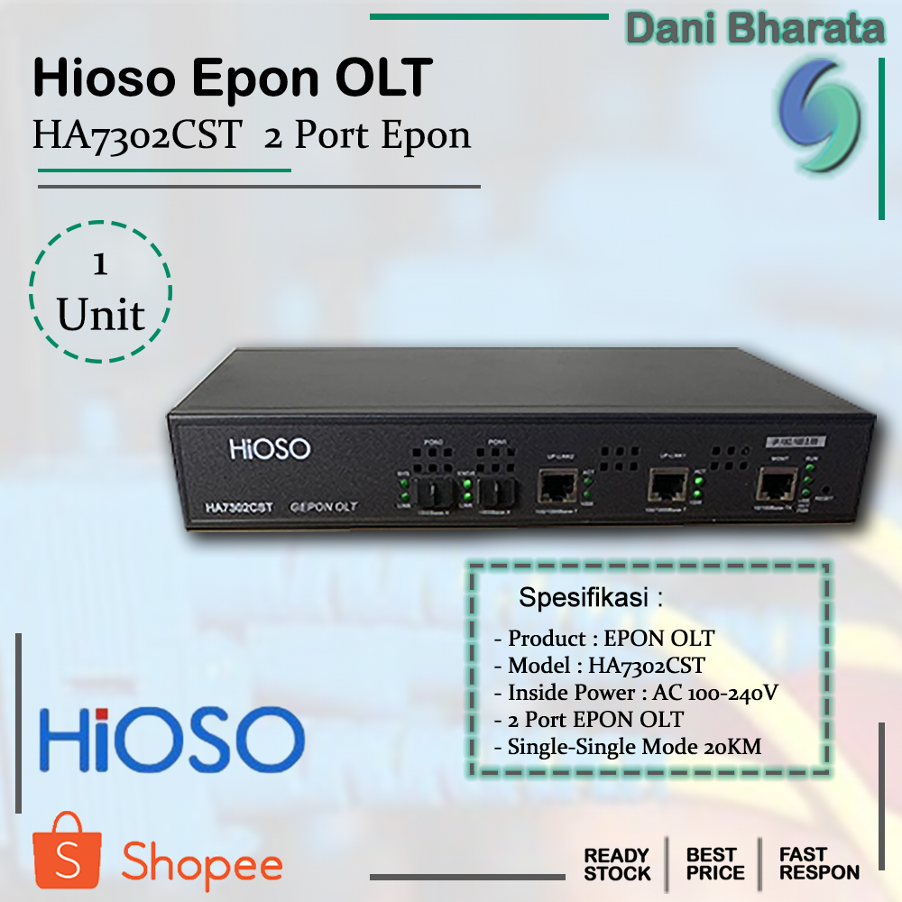 Hioso OLT Epon Hioso 2 Pon HiosoHA7302CST 2 port 20km